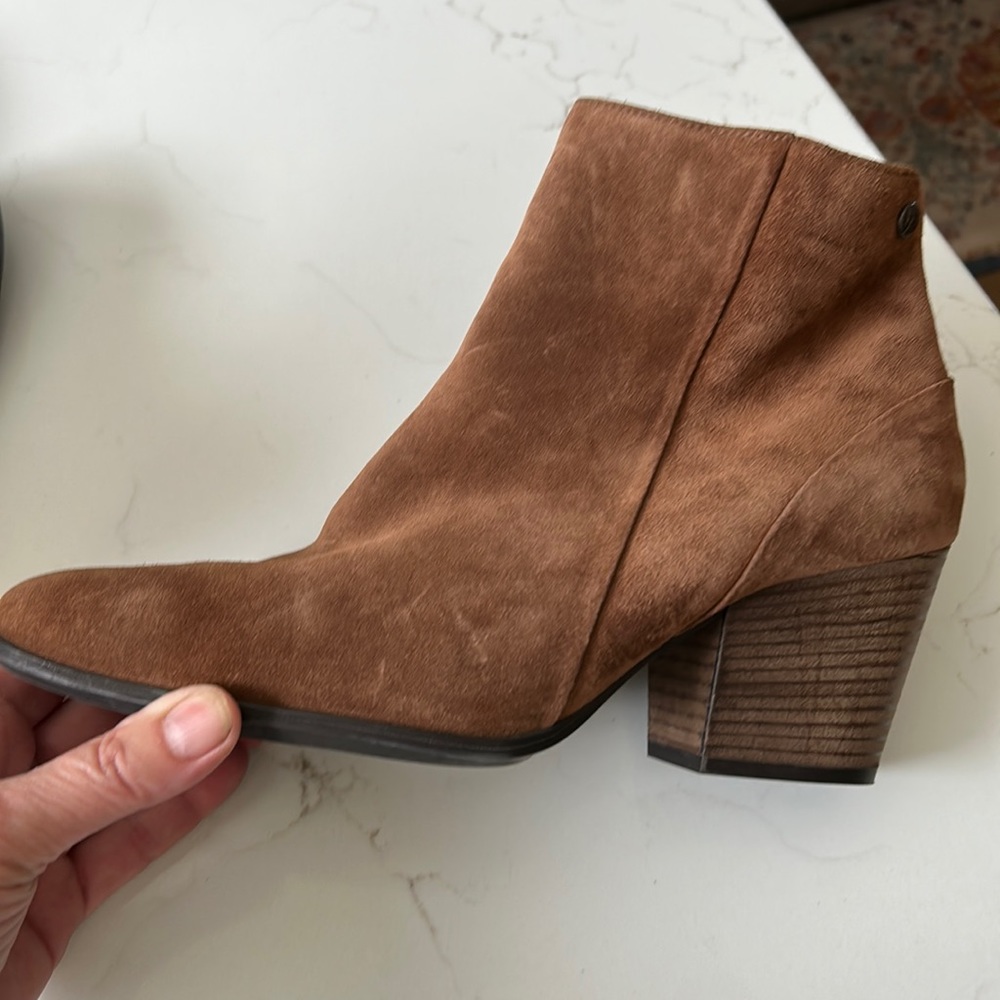Paul Green Womens Jada Tassel Suede Ankle Booties Chestnut Brown Size 10